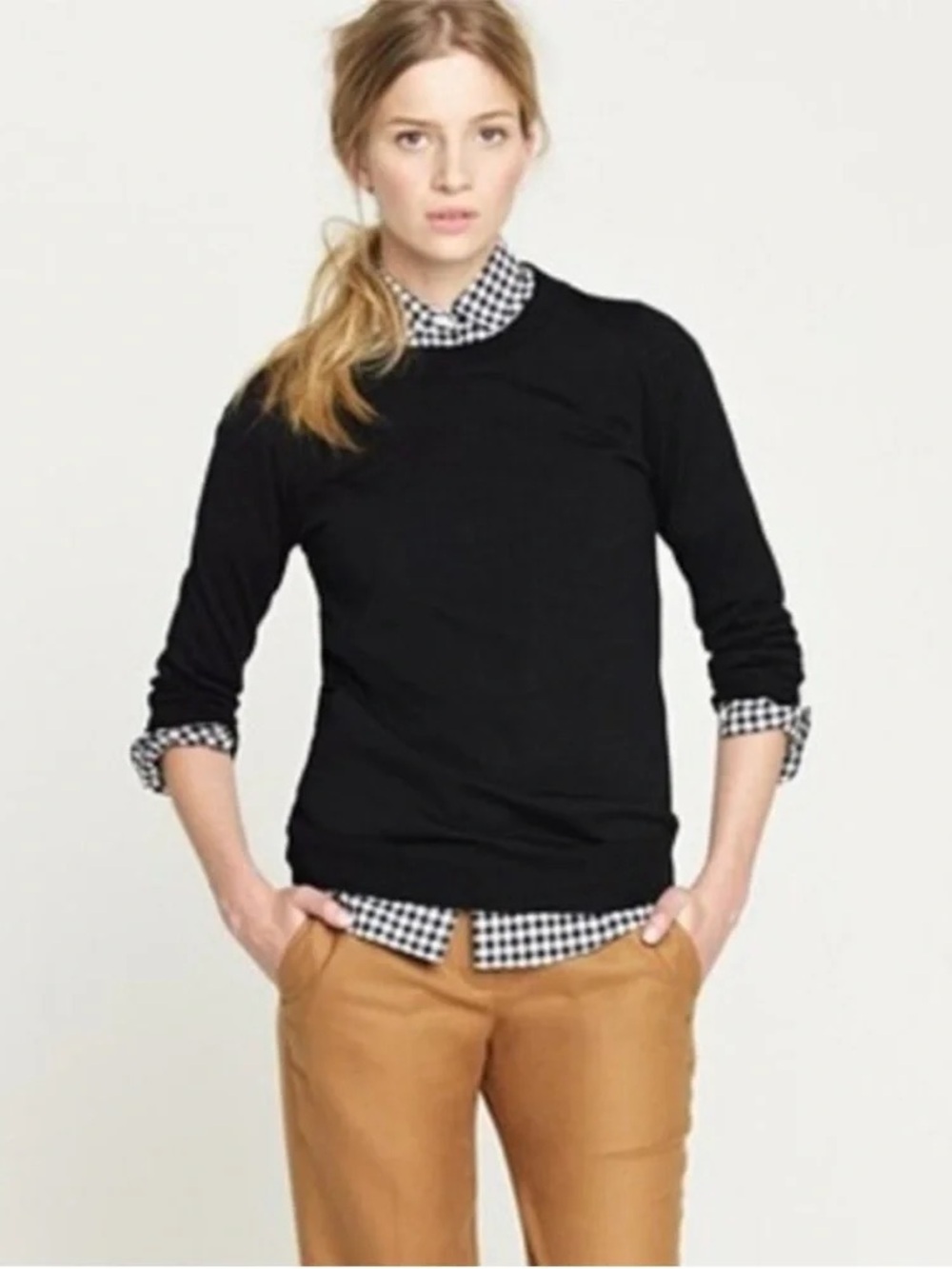 J.Crew | Tippi 100% Merino Wool Sweater |Black | M (Fits S)